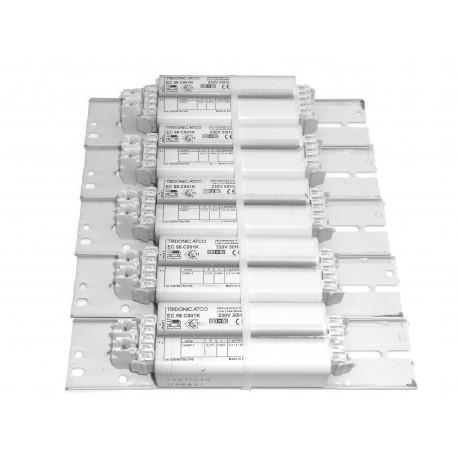 Ballast ferromagnetique T8 1 x 58 W TRIDONIC EC58C501K (lot de 5)