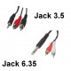 CABLE STEREO CHANGEUR DE GENRE RCA MALE / JACK MALE