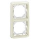 SUPPORT PLAQUE PROGRAMME PLEXO COMPOSABLE BLANC - 2 POSTES VERTICAL