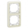 SUPPORT PLAQUE PROGRAMME PLEXO COMPOSABLE BLANC - 2 POSTES HORIZONTAL